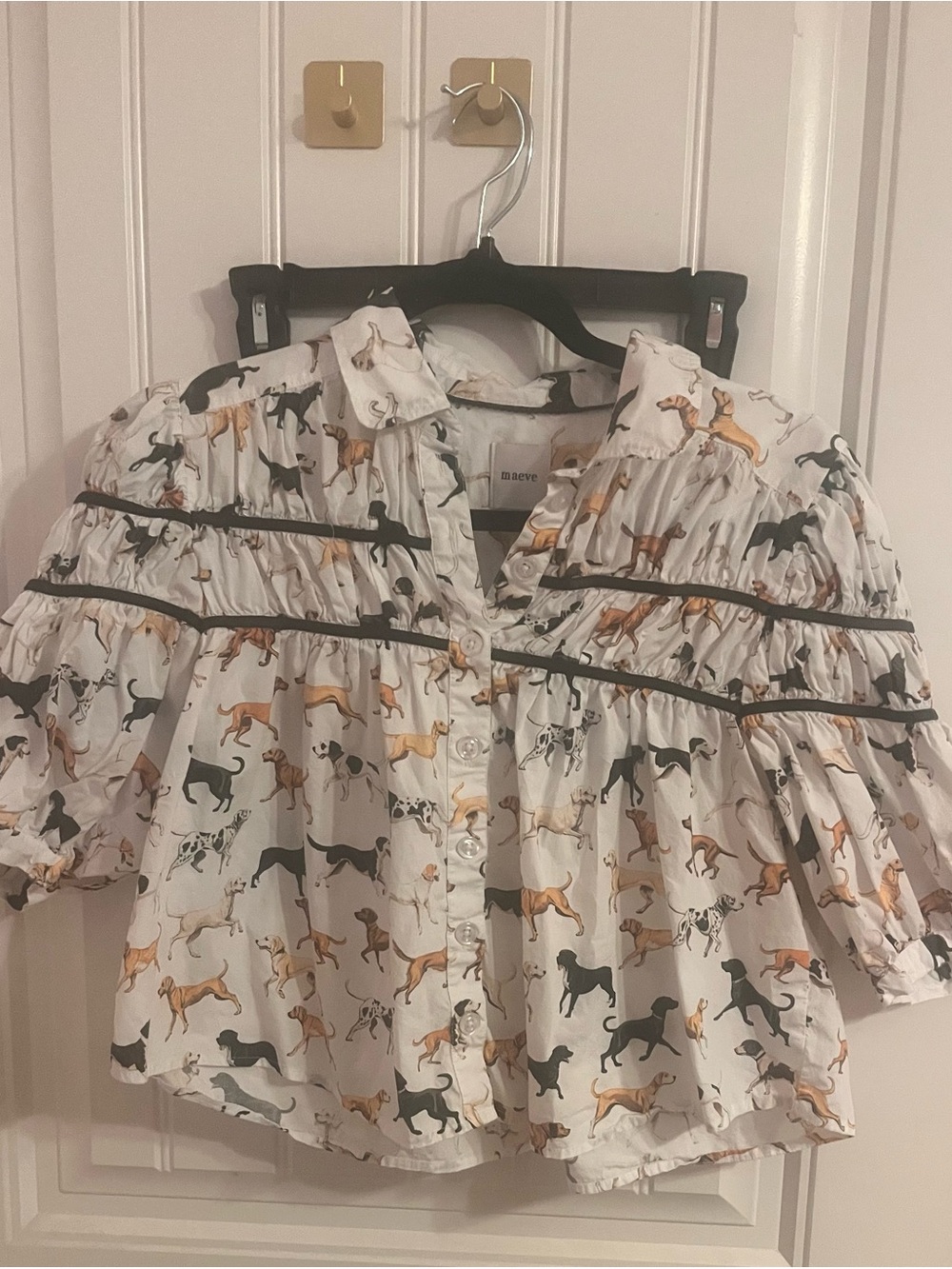 The Leandra Shirred Yoke Blouse by Maeve - Worn Once